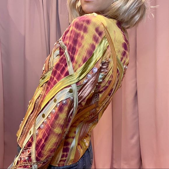 Vintage Abstract Embellished Jacket Blazer - Picture 3 of 4